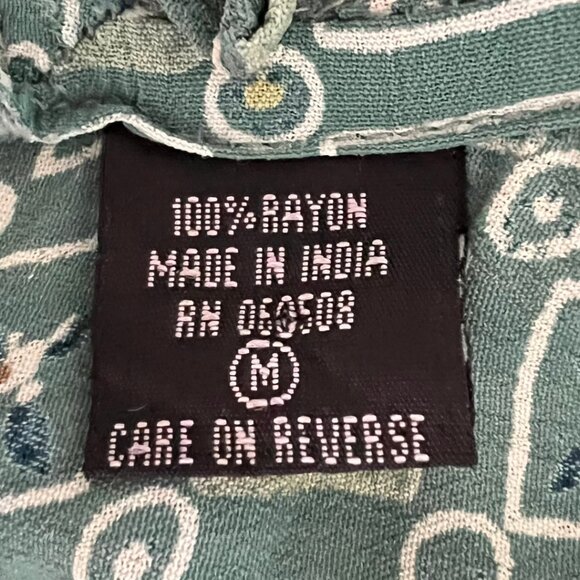 Angie VTG Turquoise Deep V-Neck Ruffle Trim Retro Midi Dress - Picture 8 of 8